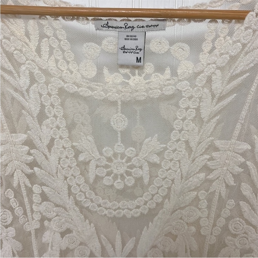 American Rag Cream Lace Blouse - Picture 3 of 5